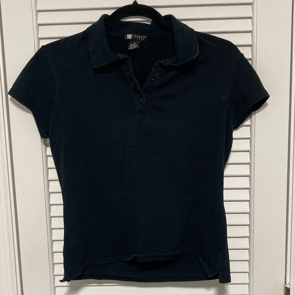 Carole Little Navy Button Down Shirt